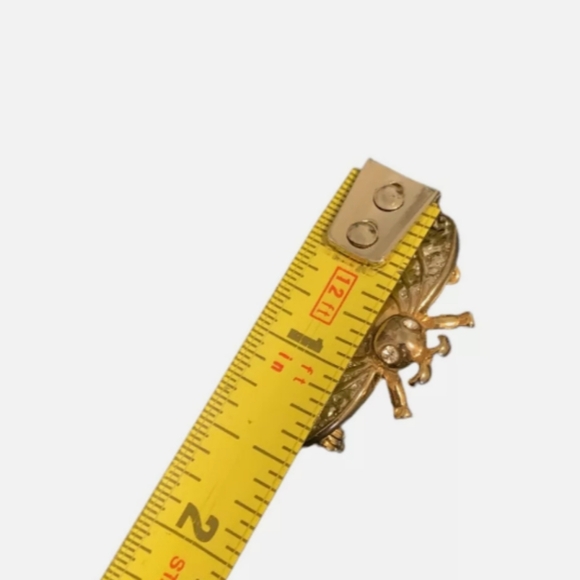 Genuine Hematite Bumble Bee Pin Brooch 1 3/8” Wide - Picture 5 of 7